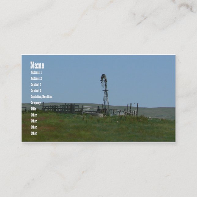 Windy Pasture Business Card (Front)
