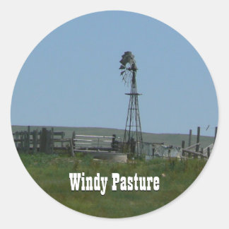 Windy Pasture Classic Round Sticker