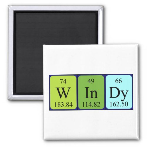 Windy periodic table name magnet