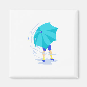 Windy Rain Storm Magnet