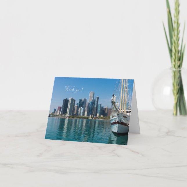 Windy Sailing Thank You Card (Front)