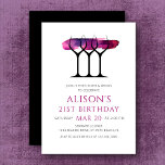 Wine 21st Birthday Invitation<br><div class="desc">A modern,  elegant party invitation for wine lovers. Featuring bold abstract artwork and elegant typography,  this design is perfect for a birthday,  bachelorette party,  divorce party, engagement party,  or any occasion. Order your printed invitations and party supplies or download your digital invitations now for a day they'll never forget!</div>