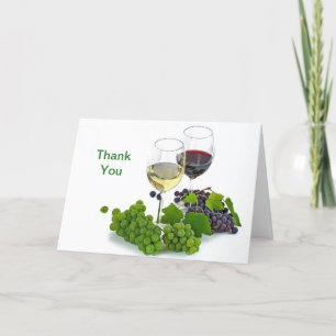 Wine 2 Thank You Card