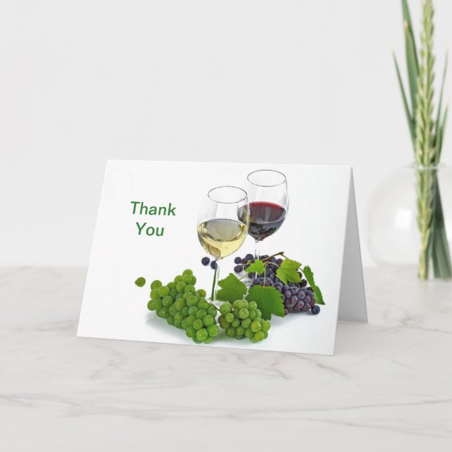 Wine 2 Thank You Card (Front)