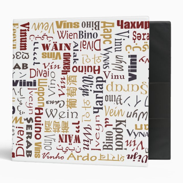 Wine 3 Ring Binder (Front/Inside)