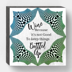 WINE! 6” x 6” Square Box Sign