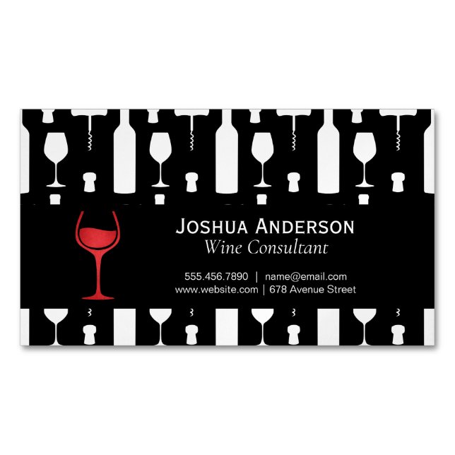 Wine Accessories Business Card Magnet (Front)