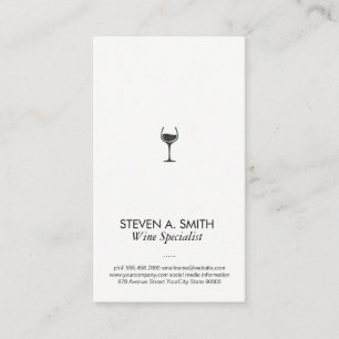Wine Accessories Slate   Sommelier Business Card