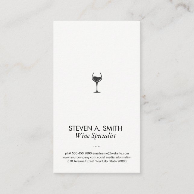 Wine Accessories Slate | Sommelier Business Card (Front)