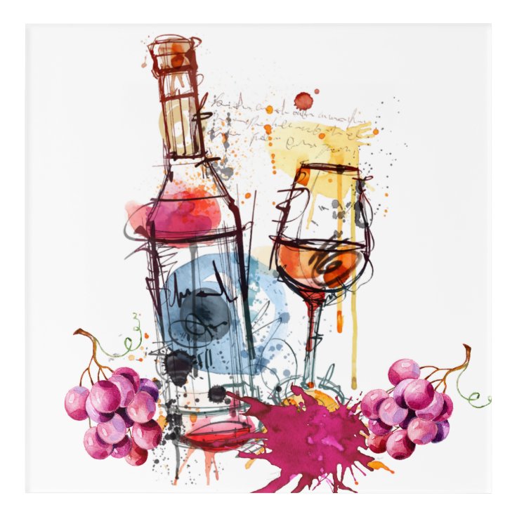 Wine Acrylic Wall Art Zazzle