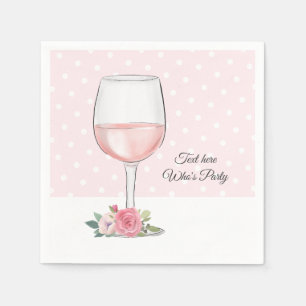 wine, adult birthday, wedding, floral napkins