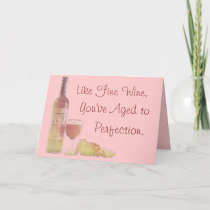 Wine Aged to Perfection Birthday Card