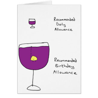 Wine Allowance Cards