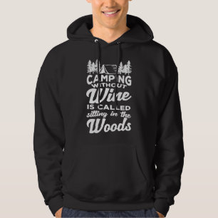 Wine & Cute Camping Hoodie