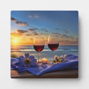 Wine and Beach Art Plaque