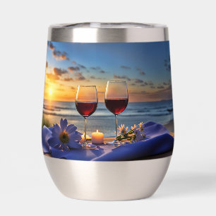 Wine and Beach Thermal Wine Tumbler