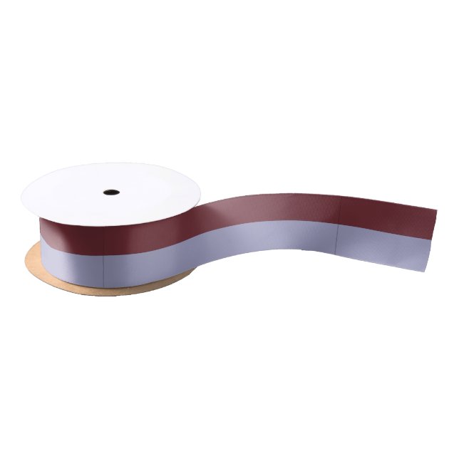 Wine and Blue-Gray Satin Ribbon (Spool)