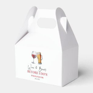 Wine and Brews Before I Do's Rehearsal Dinner Favor Boxes