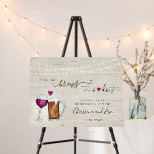 Wine and Brews Before I dos Welcome Sign