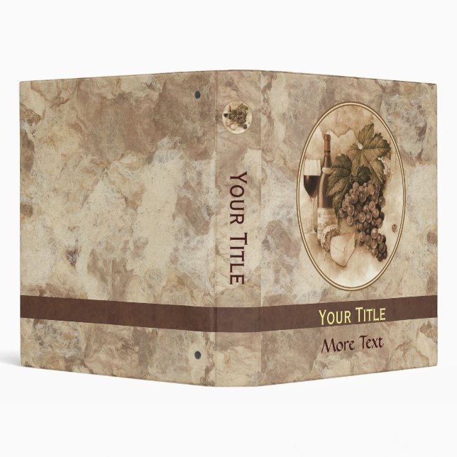 Wine and Cheese 3 Ring Binder (Background)