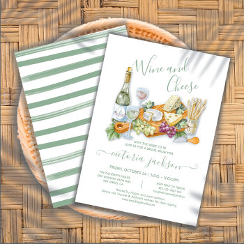 Wine And Cheese Charcuterie Board Bridal Shower Invitation by McBooboo at Zazzle