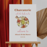 Wine and Cheese Charcuterie Bridal Shower Welcome Foam Board<br><div class="desc">Wine and Cheese Charcuterie Bridal Shower Welcome Sign
Add custom text to the back to provide any additional information needed for your guests.</div>