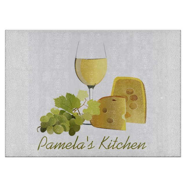 Wine and Cheese Design Cutting Board