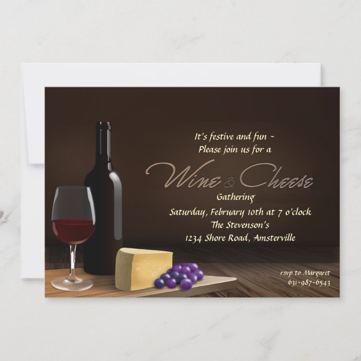 Wine And Cheese Invitation