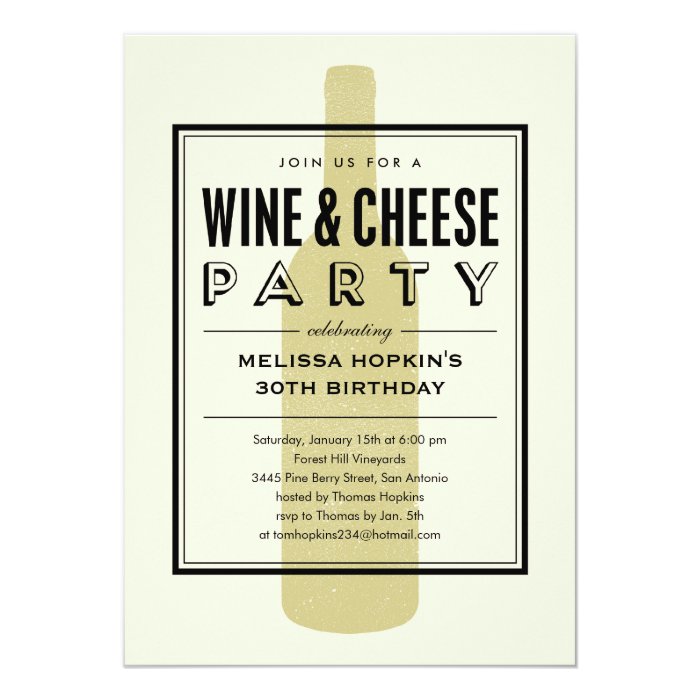 Wine and Cheese Invitations | Zazzle