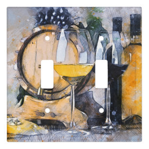Wine and Cheese Light Switch Cover