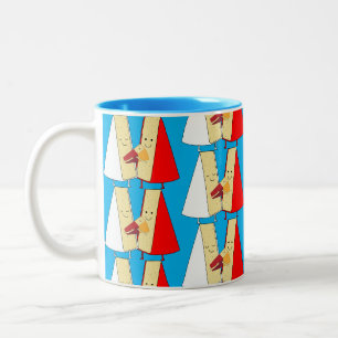 Wine And Cheese Lovers Two-Tone Coffee Mug