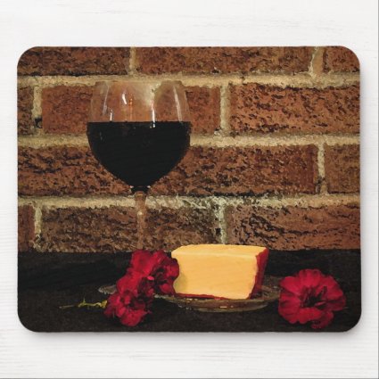 Wine and Cheese Mouse Pad