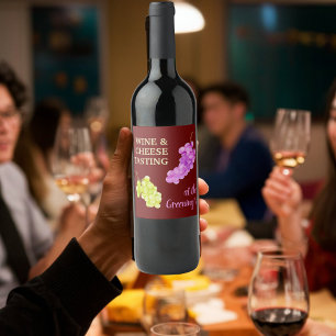 Wine and Cheese Party drinks do decor Label