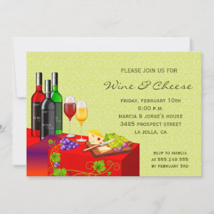 Wine and Cheese Party Invitation