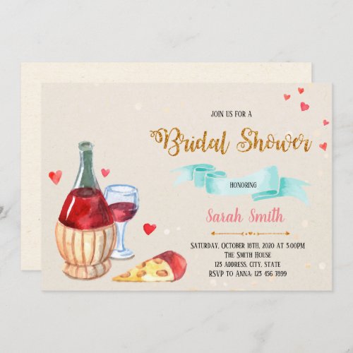 Wine and cheese party invitation