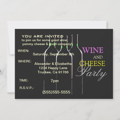 Wine and Cheese Party Invite