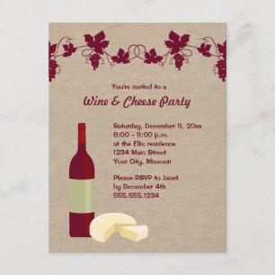 Wine and Cheese Party Invitations
