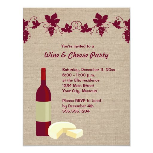 Wine & Cheese Party Invitations 6