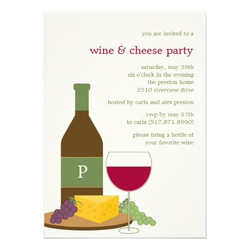 Wine And Cheese Party Invitations 3