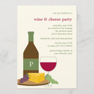 Wine and Cheese Party Invitations