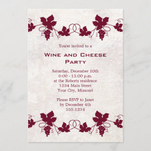 Wine and Cheese Party Invitations
