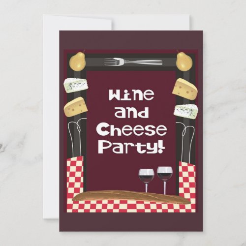 Wine and Cheese Party_with Quote Invitation