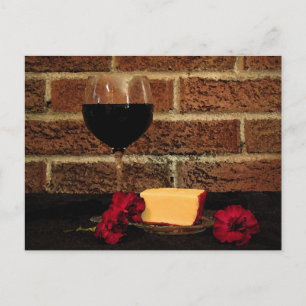 Wine and Cheese Postcard