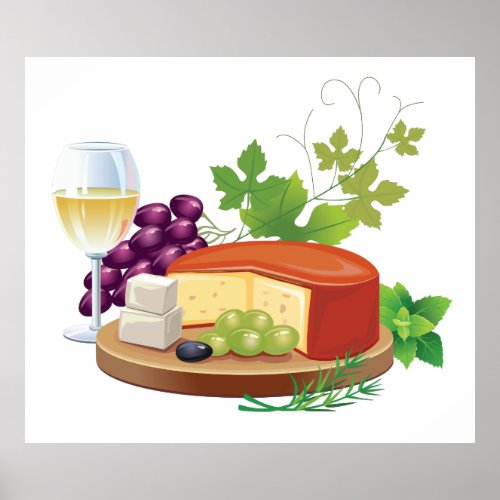 Wine and Cheese Poster