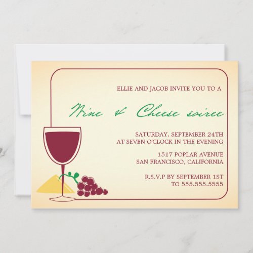 Wine and Cheese Soiree_party invitations