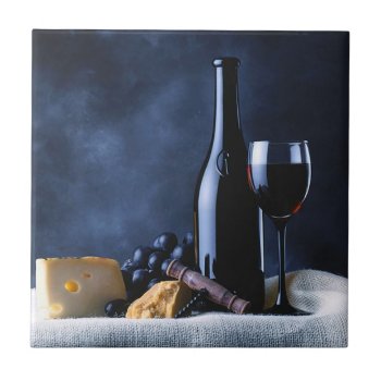 Wine And Cheese Tile Trivet by pmcustomgifts at Zazzle