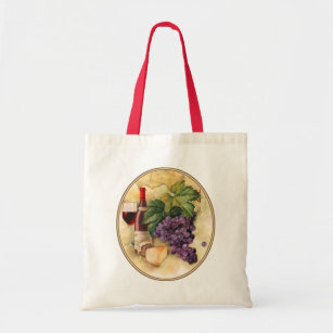 wine and cheese tote bags