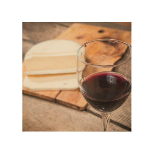 Wine and cheese wood wall art