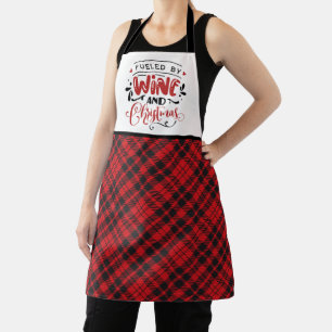 Wine and Christmas Apron