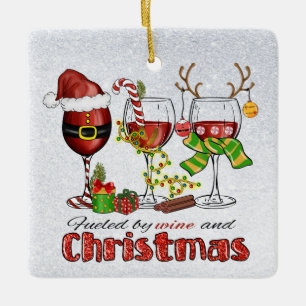 Wine and Christmas Ornament